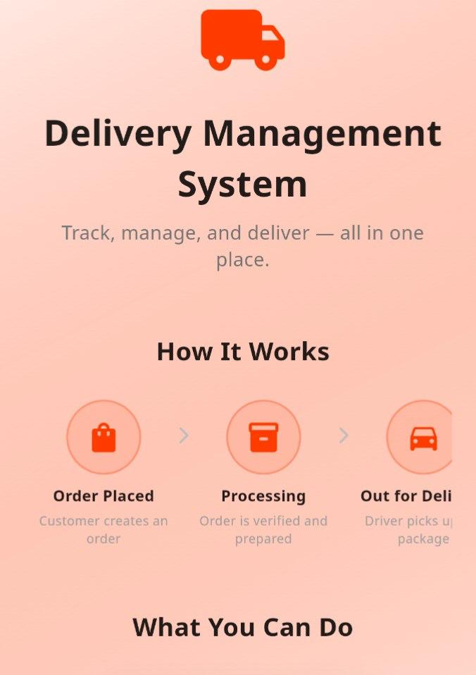 Delivery Management System