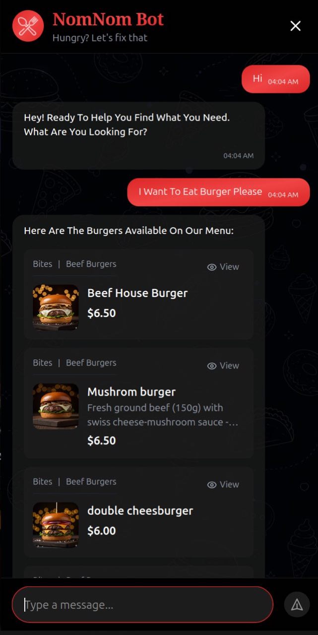 AI Chatbots for Menus & Products
